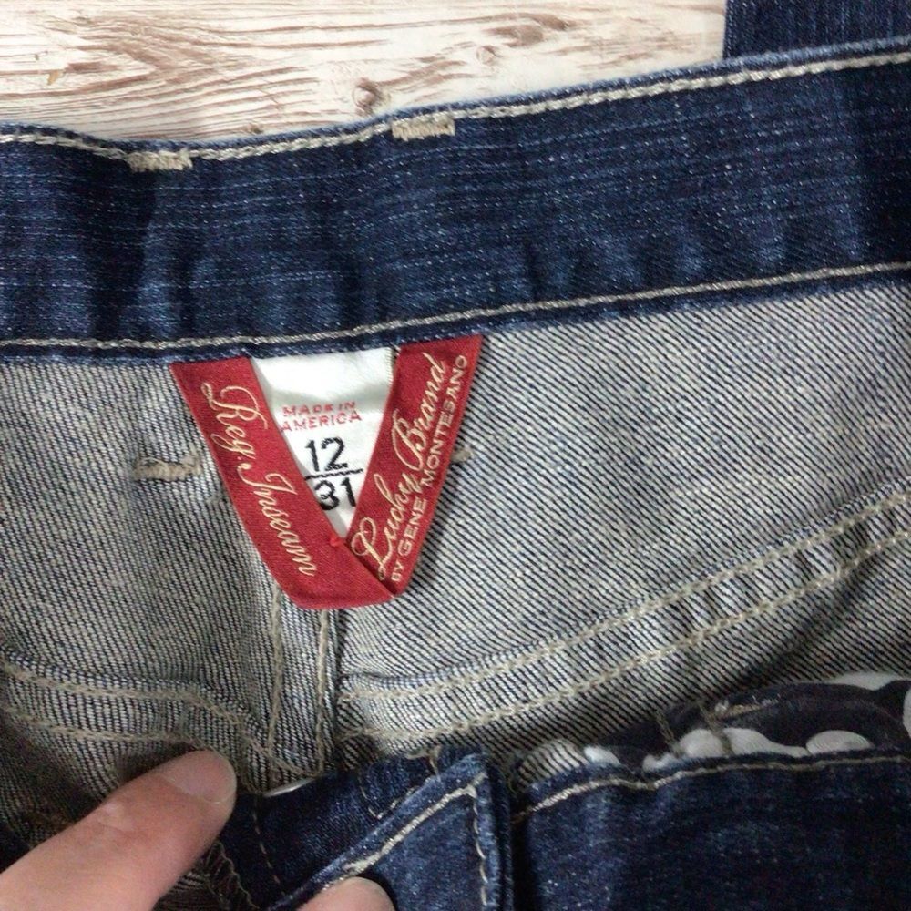 Woman’s Lucky Brand Southside Rider Mid Rise Button Fly Boot Cut Jeans - Picture 3 of 11